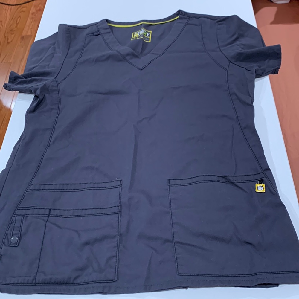 Wonderwink Charcoal grey Scrub top S